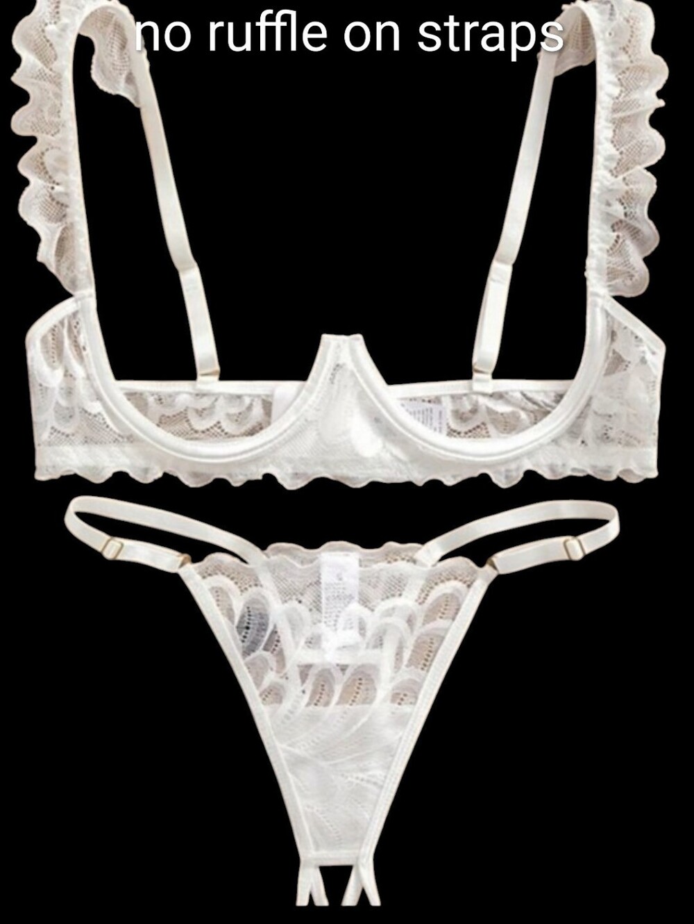 NWT Avidlove Cupless Lace Bra and Crotchless Thong Set